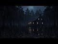 Rainfall and Low Thunder Near a Forest Cabin | Relax and Sleep Naturally