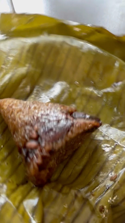 Kuih pulut ber enti dagin bungkus daun pisang #delicious #food