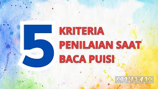 5 Kriteria Penilaian Lomba Baca Puisi #fakta #faktaunik #lomba #puisi #bacapuisi