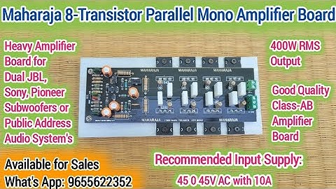 Maharaja 8-Transistor Parallel Mono Amplifier Board | Village Tech Tree | Tamil