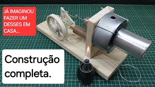 COMO FAZER UM MOTOR  ROSS YOKE. HOW TO MAKE A ROSS YOKE ENGINE.