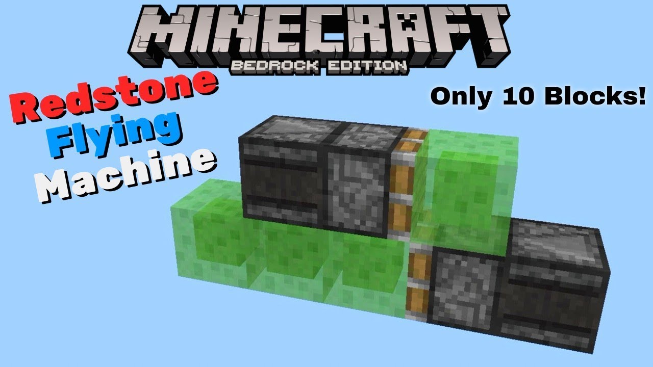 Redstone Flying Machine! Minecraft Bedrock Edition