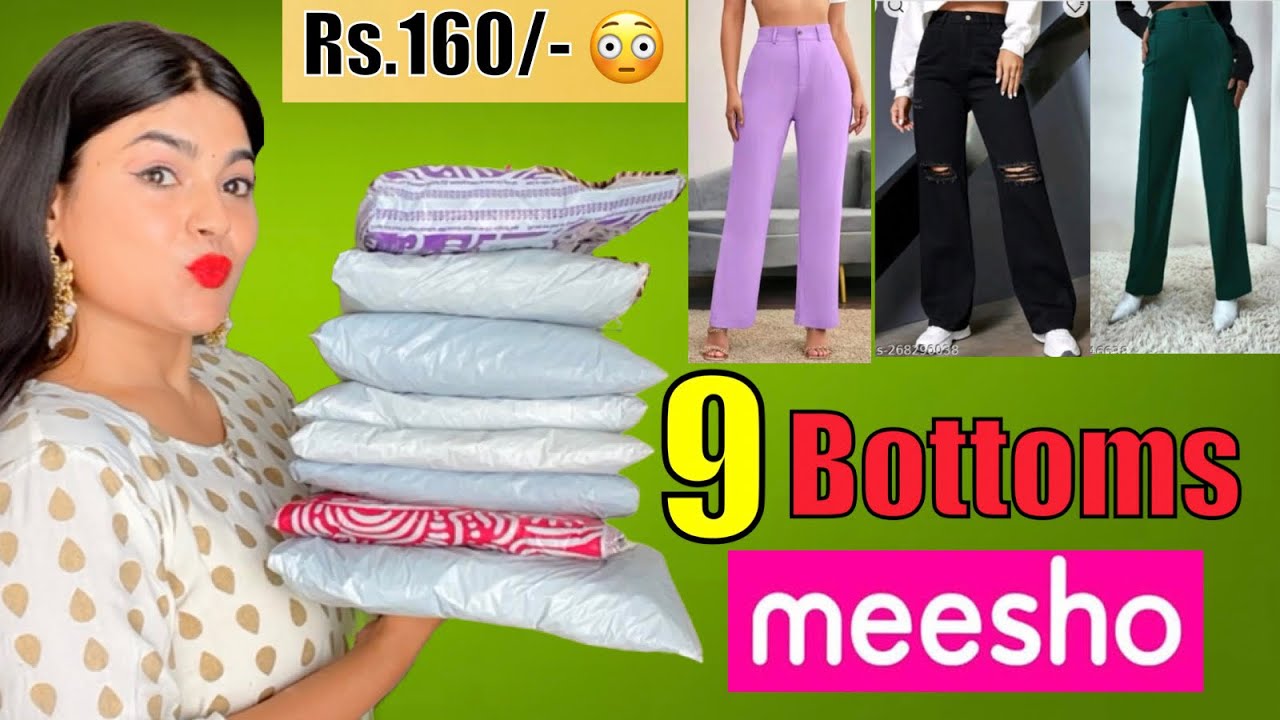 Meesho* Bottoms Haul start @rs.160/- || Trousers, Pant, jogger’s and jeans