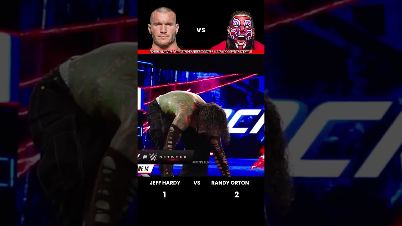 Every Randy Orton vs Jeff Hardy 1 vs 1 Match Result Edit 💥 