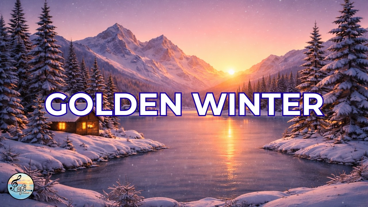 Golden Winter Calm ❄️ Relaxing Lofi for Peaceful Evenings & Deep Relaxation [ 2H ] 🌙