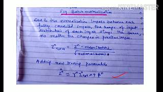 Batch Normalization - lecture 47/ machine learning