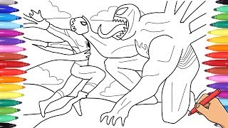 Download Spiderman Vs Venom Coloring Pages How To Draw Marvel Venom And Spiderman Youtube