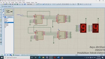 Counter Up/Down menggunakan Proteus