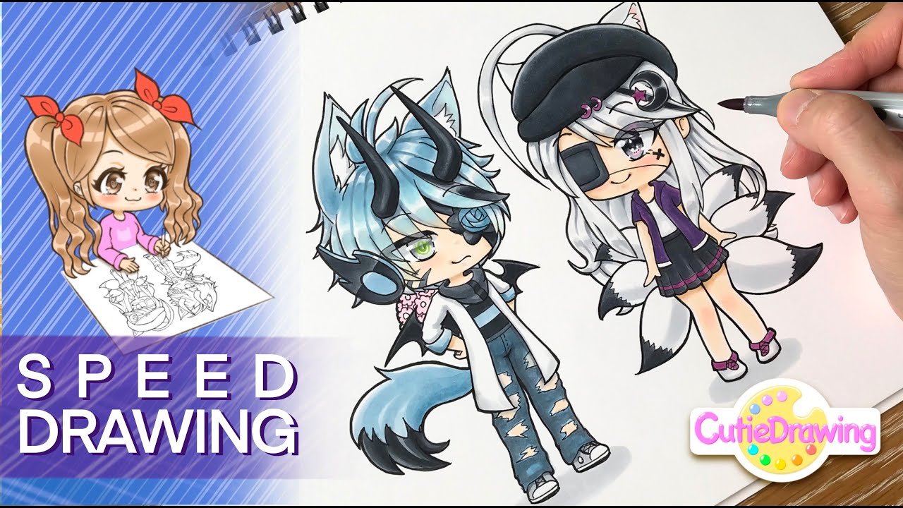 Speed drawing; Gachalife character you requested!#32 /Copic marker/Drawing your OC!