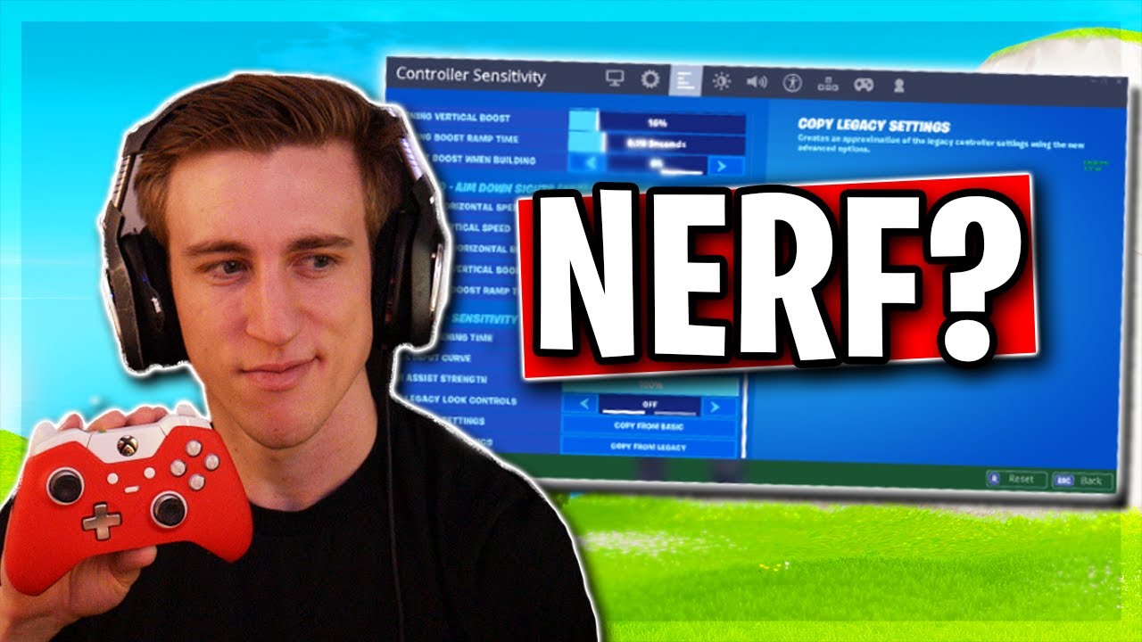 Fortnite nerfed aim assist for controller players on pc with more than 60hz...
