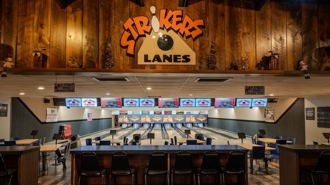 Striker Lanes & Sports Bar Fly Through