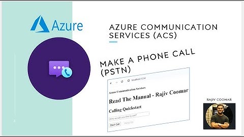 Make a Phone call (PSTN) from Web | Azure Communication Services (ACS)