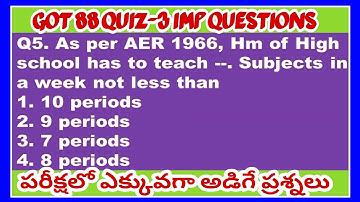 Most important Questions GOT 88 Quiz-3 AP and TS Departmental Tests