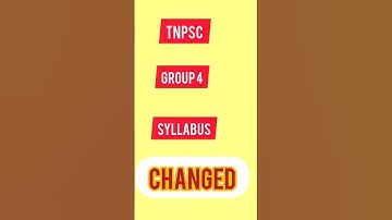 Tnpsc group 4 syllabus Changed/important update for tnpsc/Tnpsc group 4 important update#shorts