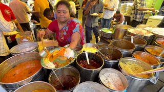Hyderabad Aunty Selling Unlimited Veg & Non Veg Meals | Street Food India