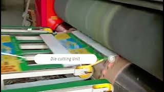 Lead edge feeding rotary die cutting machine