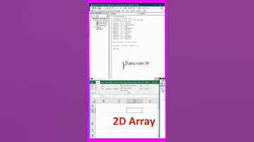 2D Arrays in Excel Using VBA #2Darray #howtodo