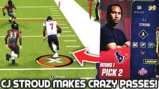 2nd Overall Pick CJ Stroud Makes the Craziest Passes! Madden 23