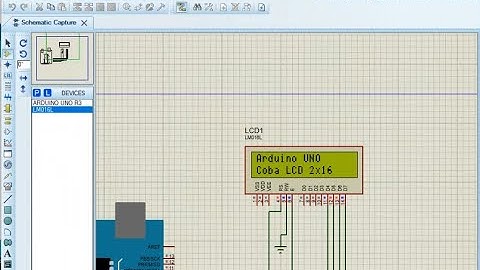 Proteus - 12.Simulasi menampilkan tulisan pada lcd 16x2