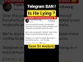 Telegram founder pavel durov reaction on telegram ban #viral #shorts #shorts #telegram #paveldurov