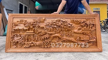 Bàn giao 2 tác phẩm Bữa Tiệc Ly và tranh Đồng Quê bác khách tại Nam Định #tranhgỗ#tranhgỗsơnlâm