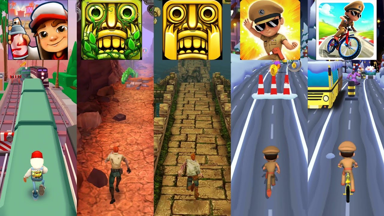 Subway Surfers 🆚 Temple Run 2 🆚 Temple Run 🆚 Little Singham 🆚 Little Singham Cycle Race New Update