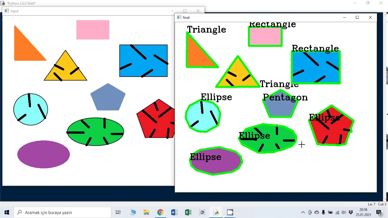 Opencv Python Ders36: Countour Aproximation, Cv2.Arclength() Ve Cv2.Approxpolydp()