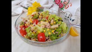 Najbolji recept za salatu sa tunjevinom - savrsena za dane posta a moze biti i kompletan obrok