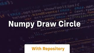 numpy draw circle