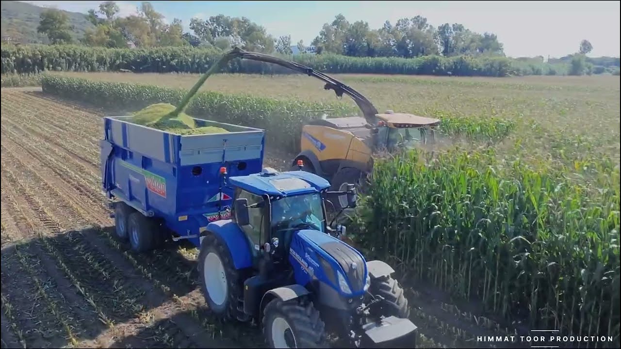 CORN🌽SILAGE 🟡 NEW. HOLLAND FR920 🔵NEW HOLLAND T7225 🟢FENDT 942 #cornsilage #agriculture #fendtpower 
