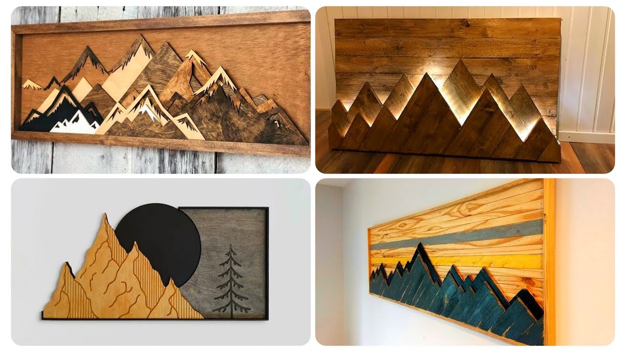 Rustic Mountain Wood Wall Art to Match Any Home's Decor Sunset