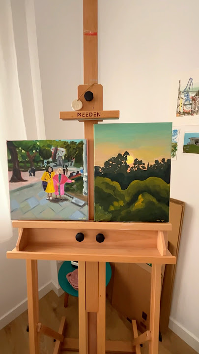 Mis dos nuevas pinturas 🌳👭
