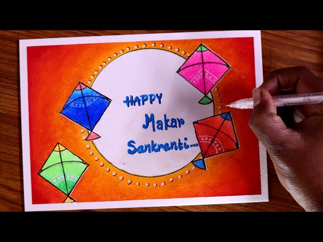 Happy Makar Sankranti drawing easy step| How to draw Makar Sankranti drawing  |Step by step drawing - YouTube