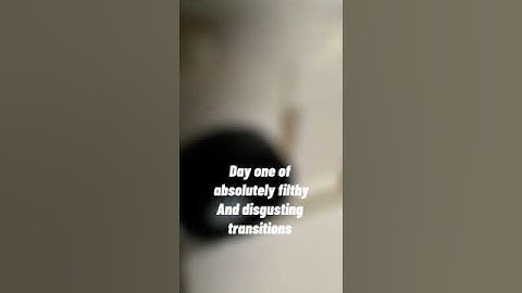 Day 1 of absolutely filthy transitions