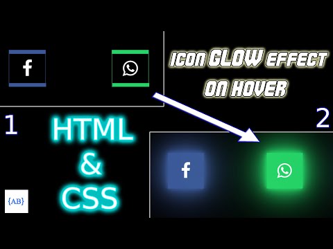 Social Icon Glow Effect on Hover | HTML & CSS | AB Coder