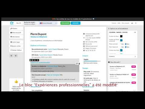 CVDesignR 2ème partie - Les étapes pour créer un CV