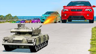 Small & Giant Car vs Tank in BeamNG.Drive