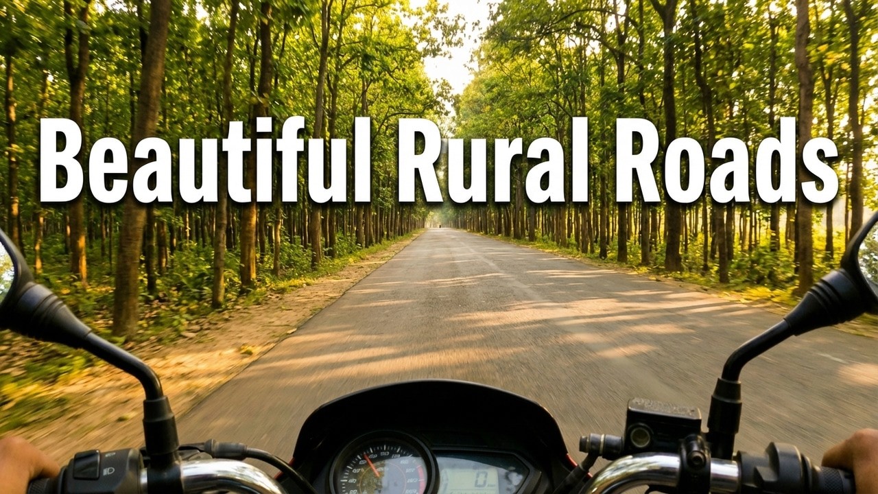 POV Countryside Drive Beautiful Rural Roads and Green Landscapes