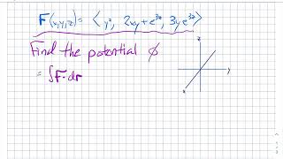 Multi variable Calculus-Find potential function with partial integration