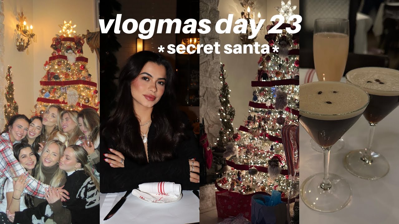 VLOGMAS DAY 23: secret santa exchange & girls night on long island