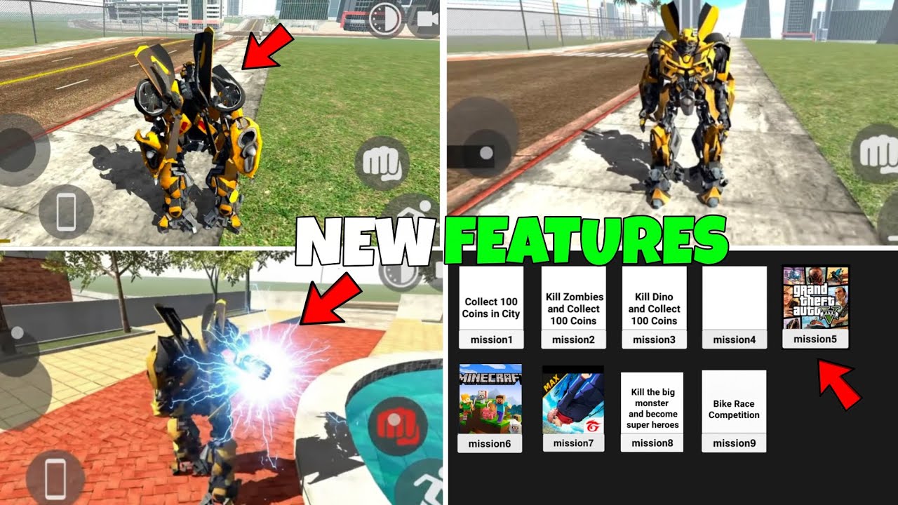 Transformer Character And New Missions Cheat Code in Indian Bike Driving 3d 