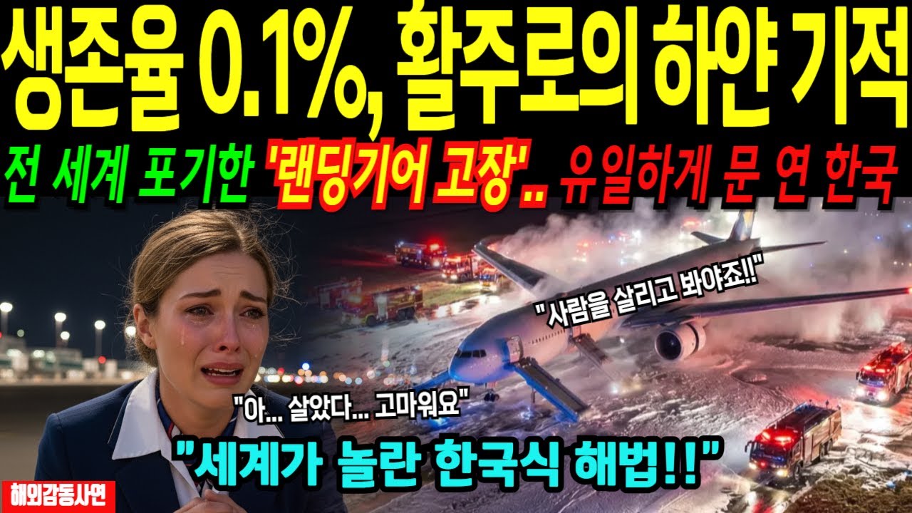 인천공항 비상착륙, 랜딩기어 고장으로 긴급요청, 중국 대만 모두 거절! 영국 승무원 처절하게 무너짐(해외감동사연)