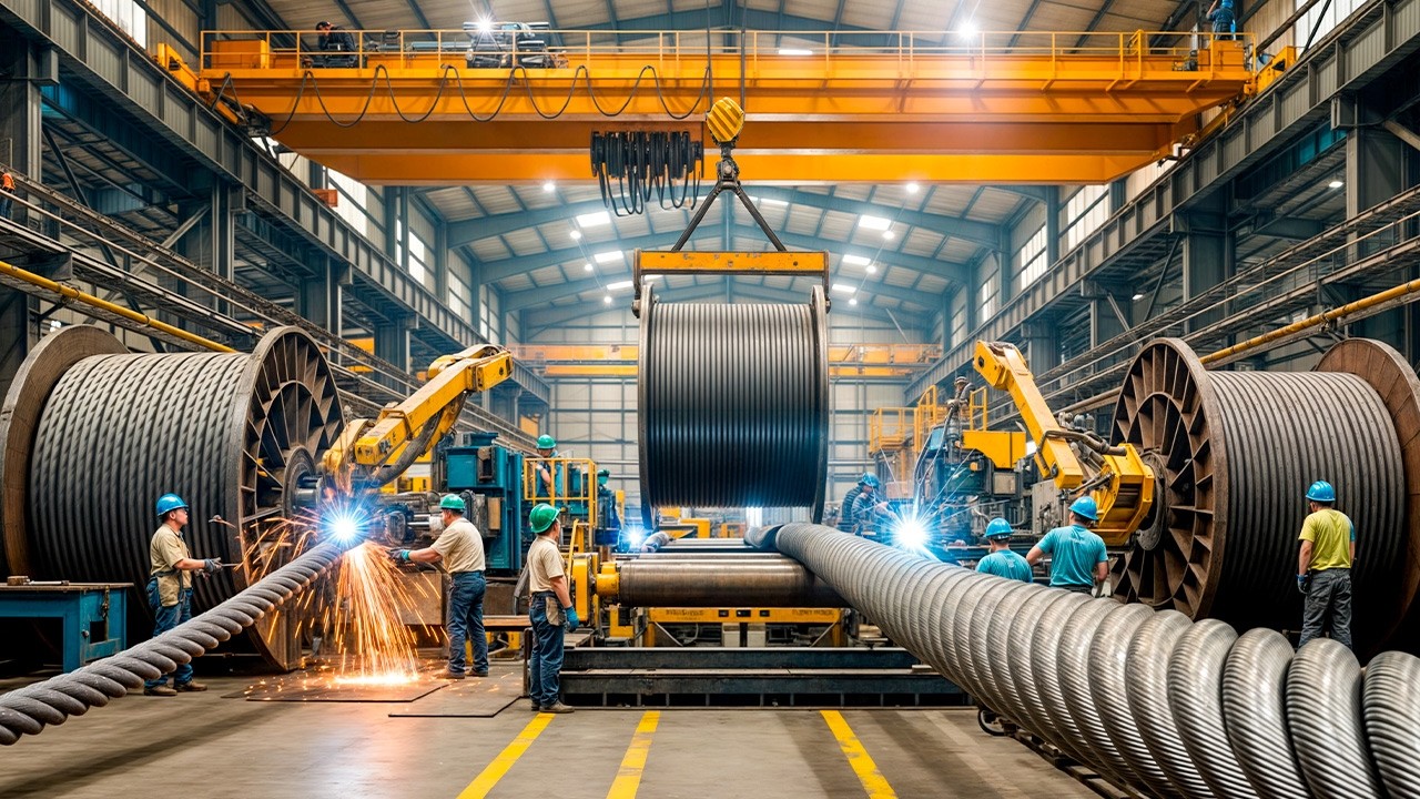 ¿Cómo se Fabrican 500,000 MILLAS de Cables de Acero? ¡La INGENIERÍA Secreta de los Puentes! 🌉💪