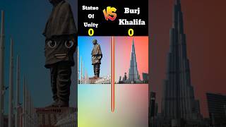 statue of unity Vs Burj Khalifa❓|#shorts