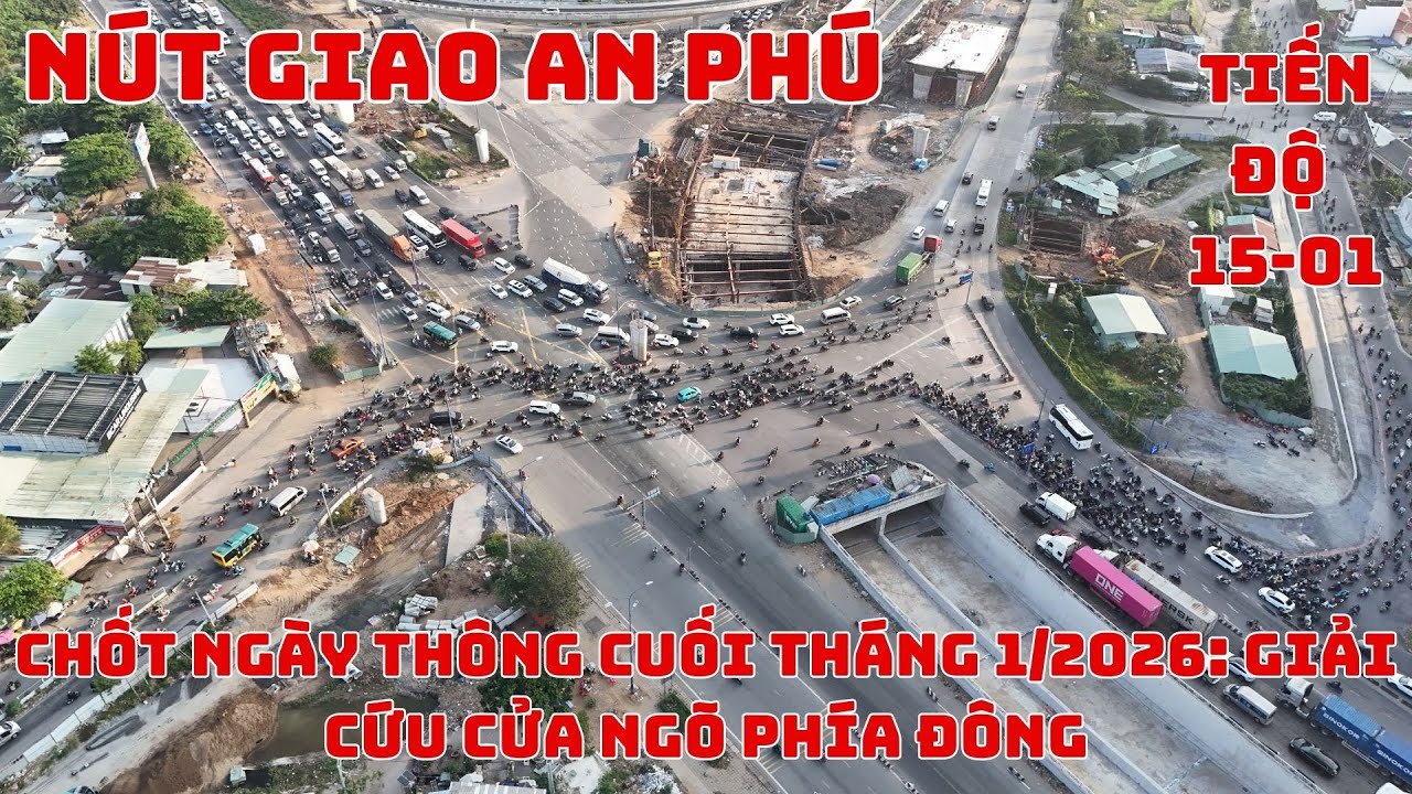 Chốt ngày Thông xe hầm chui nút giao An Phú cuối tháng 1/2026: Giải cứu cửa ngõ phía Đông