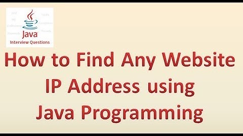 How to Get Website IP Address Using Java