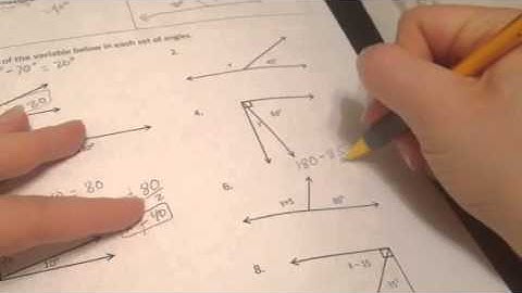 Complementary and Supplementary Angles: one step equations