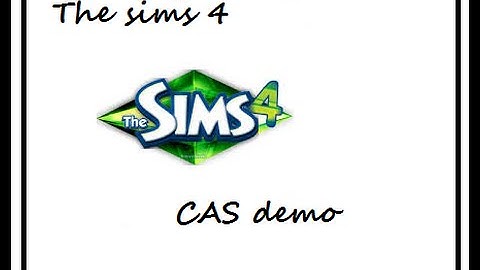 The sims 4 CAS demo self sim / first reaction