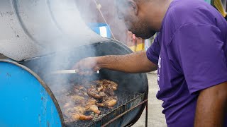 Jerk cookout with a Jamaican Jerk Champion
