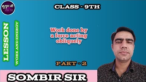 Work done by a force acting obliquely